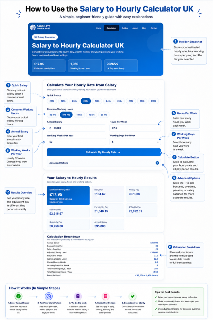Salary to Hourly Calculator UK