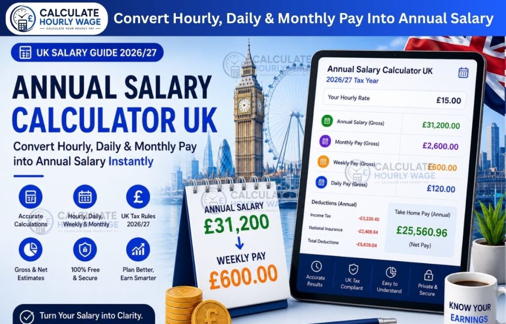Annual Salary Calculator UK – Convert Hourly, Daily & Monthly Pay (2026/27)
