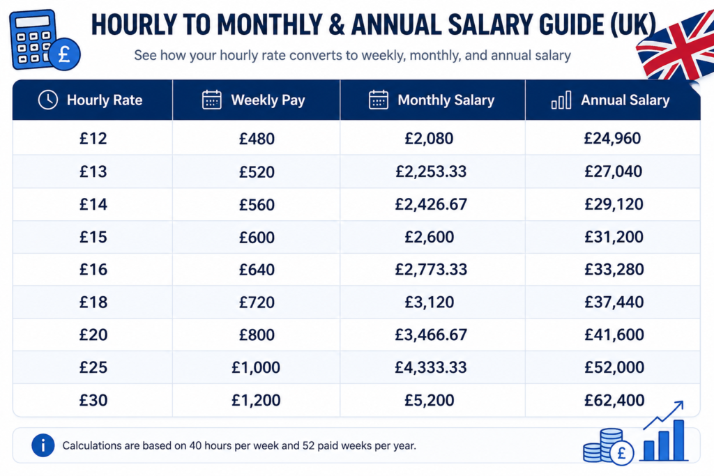 Hourly to Monthly Salary Calculator UK
