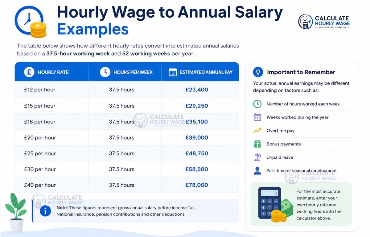 Hourly Wage Calculator UK Example