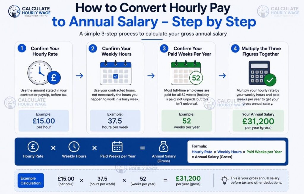 Hourly to Annual Salary Calculator UK