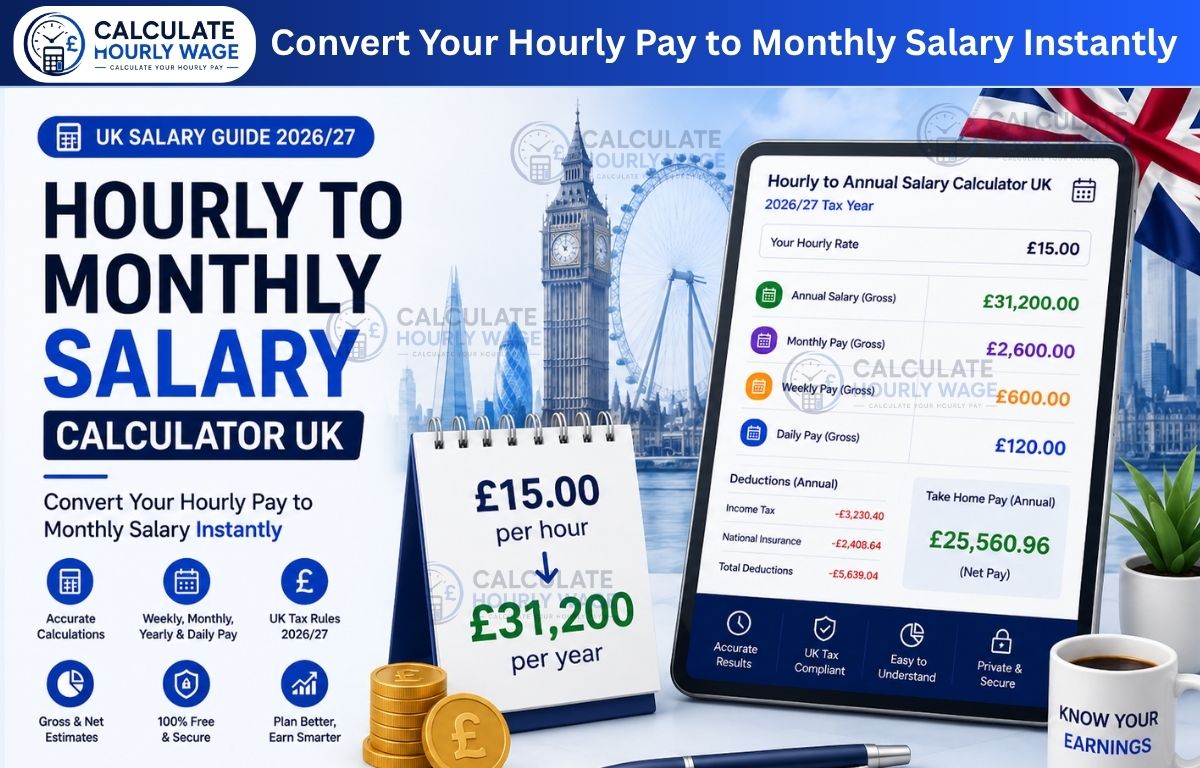 You are currently viewing Hourly to Monthly Salary Calculator UK – Easy Pay Conversion Guide (2026/27)
