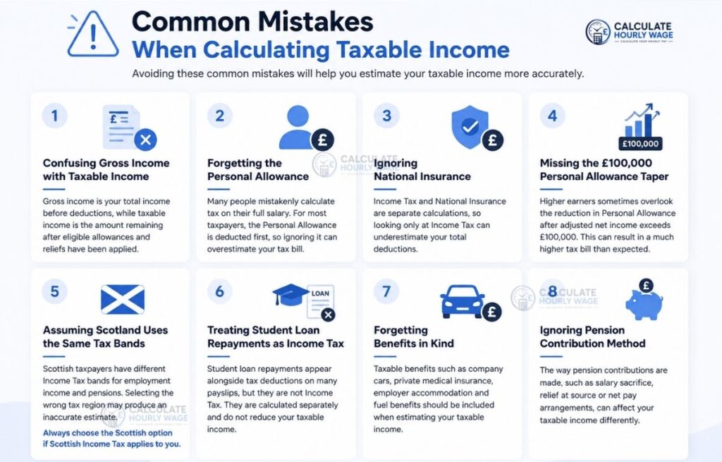 Taxable Income Calculator UK Mistakes